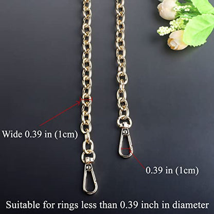 Beaulegan Purse Chain Strap Replacement, 51 inches Gold - color: Gold
