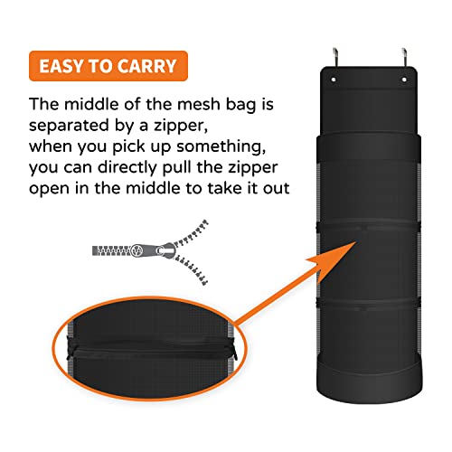 Boczif Hanging Ball Storage, Over Door Hanging Sports Equipment Organizer | Garage Sports Equipment Organizer for Hold Soccer, Basketball, Football, Volleyball and Swimming Gear