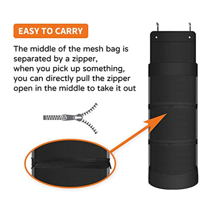 Boczif Hanging Ball Storage, Over Door Hanging Sports Equipment Organizer | Garage Sports Equipment Organizer for Hold Soccer, Basketball, Football, Volleyball and Swimming Gear