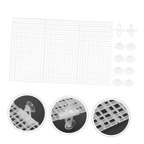 Aquarium Fish Tank Divider with Suction Cups White Isolation Boards Anti-Jumping Transparent Partition for Peaceful Multi-Species Aquatic Tank Separation and Reusable Use