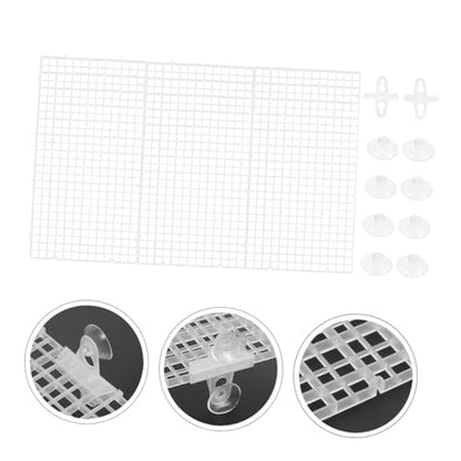 Aquarium Fish Tank Divider with Suction Cups White Isolation Boards Anti-Jumping Transparent Partition for Peaceful Multi-Species Aquatic Tank Separation and Reusable Use