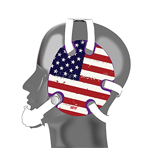 Wrestling Headgear with American Flag Wraps(Adult) - color: Purple