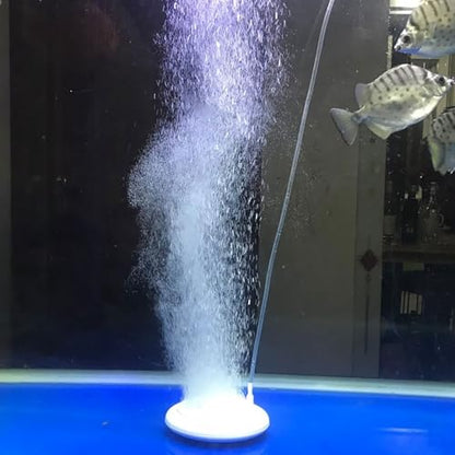 Aquarium Air Stone Plate Leak-Proof Design with Suction Cup Fine Bubble Diffuser for Fish Tank Oxygenation