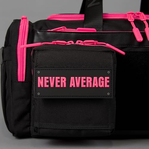 WOLFpak 30L Perfect Duffle Bag - Sports Tactical Gym Bag (Neon Pink) | Laptop Pouch, MOLLE Compatible, Padded Straps, 1000D Waterproof Fabric, Dual Cup Holders, Military Grade - color: Neon Pink