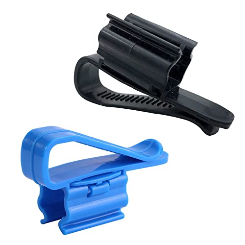 2 Pack Fish for Tank Mounting Clip Water Pipe Hose Holder Multifunction Adjustable Clamp for 0.31""-0.62"" Dia Tub Aquarium Tube Holder, Blue