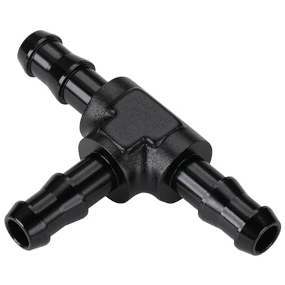 5/16" 8mm Hose Barb Tee T Fitting Adapter Aluminum Black - size: 8mm