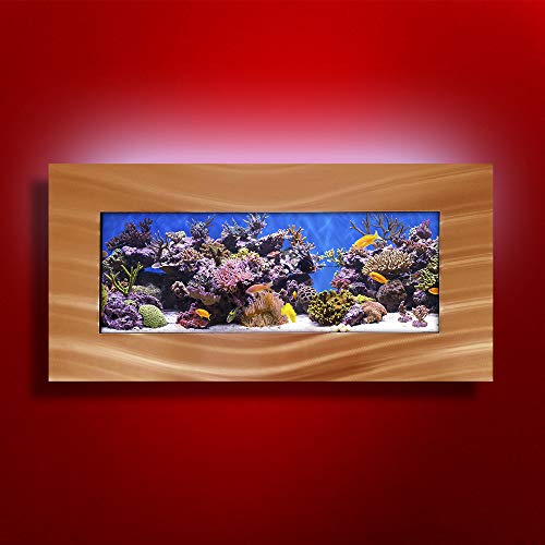AA-Skyline-BGOLD 2.0 Wall Mounted Aquarium Brushed Gold