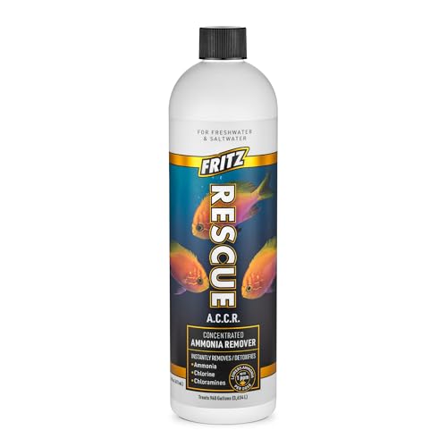 Fritz Aquatics ACCR Water Conditioner Instantly Removes Toxic Ammonia/Chlorine & Chloramines for Fresh & Salt Water Aquariums (16-Ounce) - size: 16 oz