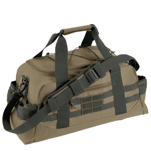 Hannibal Tactical 35L Large Duffle Bag, 3-in-1 Tactical Backpack MOLLE Pack for Sports/Gym/Outdoor, Coyote with Olive - color: Coyote with Olive