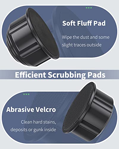 Pawfly Aquarium Magnetic Brush for Glass Fish Tanks 1.5 Inch Stain Scrubber Pads Cleaning Tool for 3/5 Inch Thick Fresh & Marine Aquariums up to 10 Gallons, 2 Pack