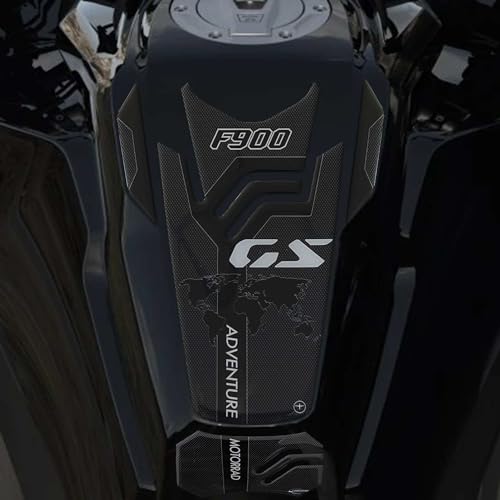 labelbike - 3D Sticker Motorcycle Tank Pad Protection and Decoration in Resin Compatible with BMW F 900 GS Adventure - Carbon Black Grey