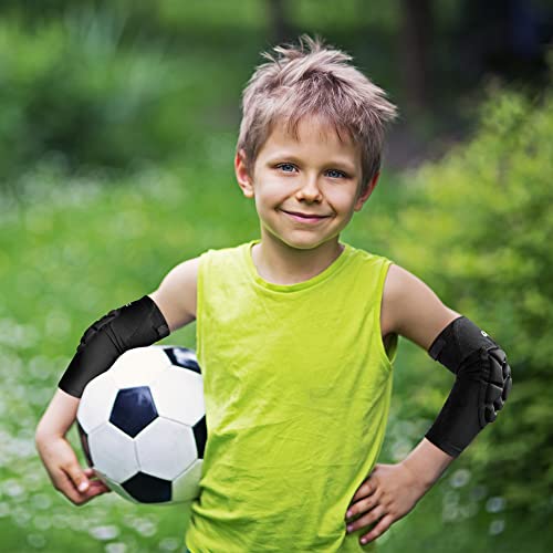 Kids Elbow Pads,Breathable Compression Elbow Pad Guards for Boys Girls,M - size: Medium Elbow Pads (Arm: 7.87-8.66")