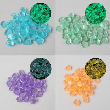 Luminous Stone Long-Lasting Creative Glow in The Dark Aquarium Scenery Reusable Garden Paving(Multicolor)