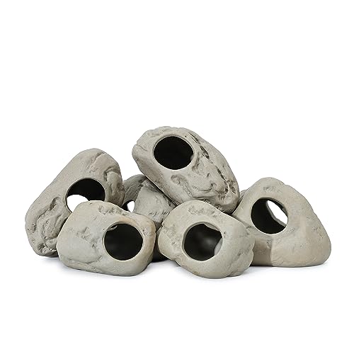 Aquarium Rock Cave Decor for Shrimp Cichlid Hiding Breeding (Set 8) - style: Set 8