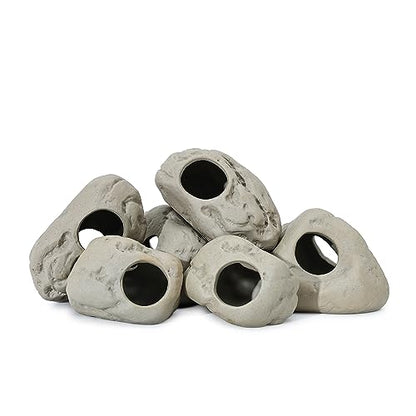 Aquarium Rock Cave Decor for Shrimp Cichlid Hiding Breeding (Set 8) - style: Set 8