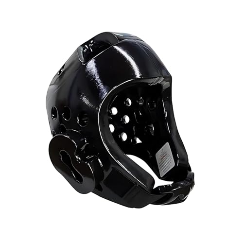 Youth & Adults Taekwondo Karate Headgear MMA Martial Arts Helmet, Soft Head Gear for Martial Art Grappling Muay Thai Kickboxing Taekwondo - color: BLACK, size: Small