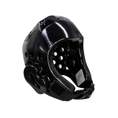 Youth & Adults Taekwondo Karate Headgear MMA Martial Arts Helmet, Soft Head Gear for Martial Art Grappling Muay Thai Kickboxing Taekwondo - color: BLACK, size: Small