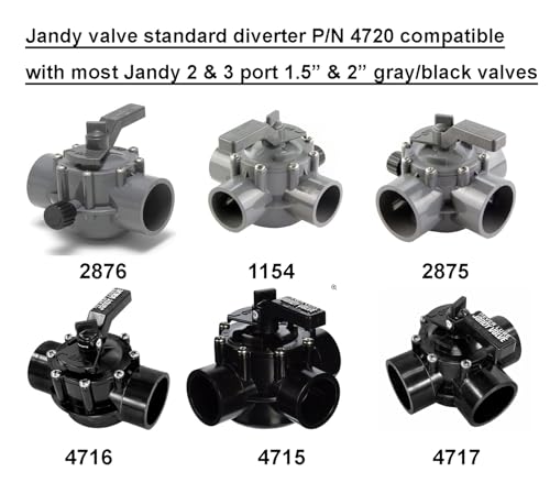 ATIE Pool Valve Diverter Kit 4720 Replacement for Jandy 2 Port or 3 Port Never Lube Pool Diverter Valve Standard Diverter 4720