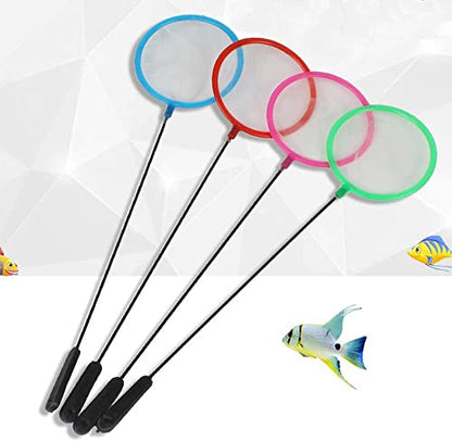 Aquarium Daphnia Removal Net Cleaning Tool Small Round Fish Net Fine Mesh 4 Pieces (s) Random Color Practical and clever