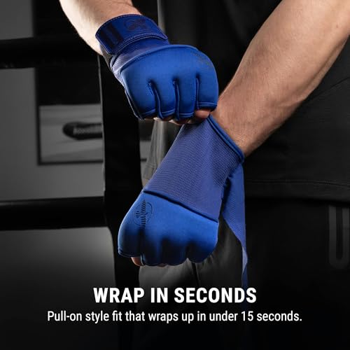 Hayabusa Deluxe Quick Wraps for Men and Women - Boxing & Martial Arts Hand Wraps - color: Blue, size: Medium