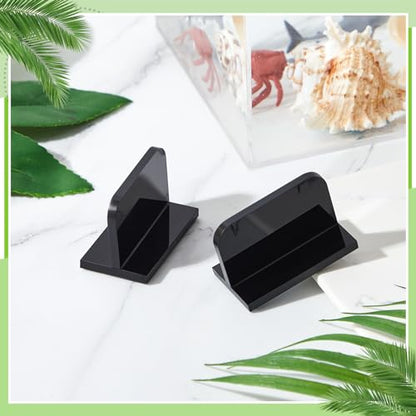4 Pcs Aquarium Lid Handles Acrylic Fish Tank Cover Handles Adhesive Tank Lid Replacement Handle for Aquarium Fish Tank Lid, 2.36 x 1.38 Inch (Black)