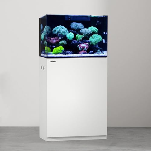 Aquarium Wooden Stand and Cabinet for up to 30 Gal Tank,W23.6xD17.7xH33.9in(60X45x86cm), Matte Black Painted(Stand Only)