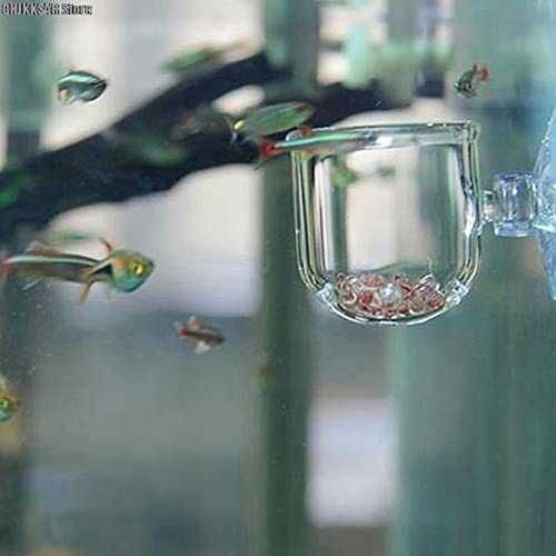 Aquarium Growing Cup with Suction Holder, Gardening Vase Acrylic Waterweed Fish Tank(Oval)
