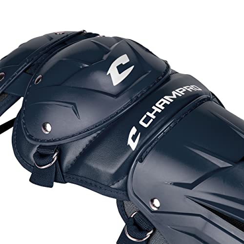 Champro Optimus Pro Catcher/Umpire Leg Guards - color: Navy, size: 14.5"