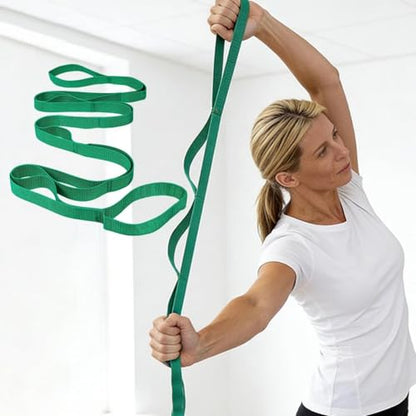 Stretching Strap with Exercise Book,Yoga Accessory, Fitness Strap for Body Stretching, Home Equipment