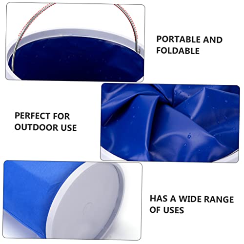 ABOOFAN 11L Portable Folding Water Bucket Multi-Functional Collapsible Outdoor Container for Car Washing Fishing and Camping Space-Saving Design Handle