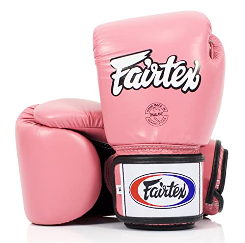 Fairtex BGV1BR Breathable Boxing Gloves, Lightweight Shock Absorbent Gear - color: Pink, size: 10 oz