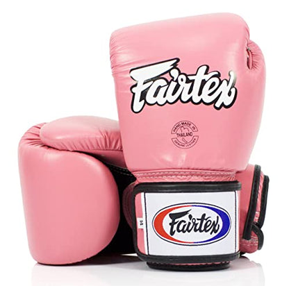 Fairtex BGV1BR Breathable Boxing Gloves, Lightweight Shock Absorbent Gear - color: Pink, size: 14 oz
