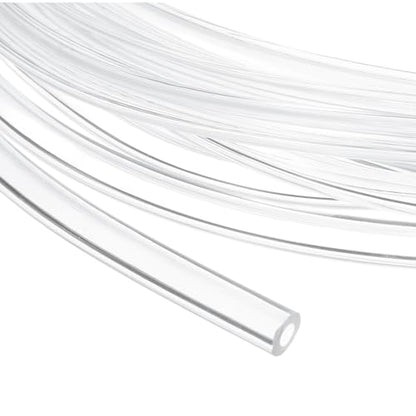 uxcell Clear PVC Tubing, 4mm ID x 7mm OD - 15ft PVC Tube Lightweight Vinyl Hose, Transparent Flexible Plastic Water Tubing for Air Oil Water Transfer Aquarium Irrigation - size: 4mm ID x 7mm OD