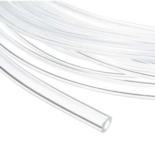uxcell Clear PVC Tubing, 4mm ID x 8mm OD - 15ft PVC Tube Lightweight Vinyl Hose, Transparent Flexible Plastic Water Tubing for Air Oil Water Transfer Aquarium Irrigation - size: 4mm ID x 8mm OD