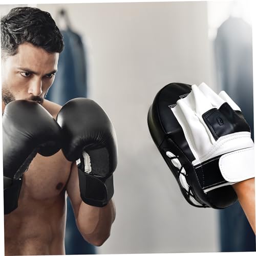 Curved Focus Boxing Punching Mitts, Leatherette Training Target Hand Pads for Karate, Muay Thai Kick, Sparring, Dojo,