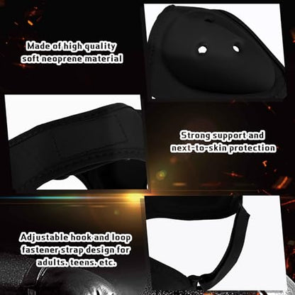 3 Pcs Wrestling Headgear for Kids Youth,Soft Adjustable Ear Guard,Black - color: Black