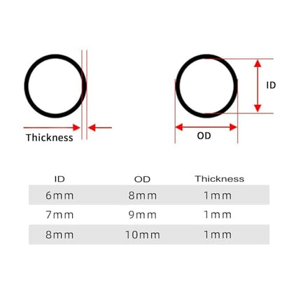 Clear Tubing Assortment, 6mm 7mm 8mm ID, 9 Meters Lengh In All, 1mm Thickness, Flexible Plastic Tube For Home Repair Water Oil Transfer Aquarium, BPA Free and non-toxic, with 2 Hose Clamps - size: id: 6mm, 7mm, 8mm (9m)