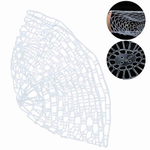 Keenso 1pc Soft Rubber Fishing Net Snag Proof Portable Fly Replacement Mesh Bag Guadino A Maglie Grandi in Silicone - size: Medium size 100CM, style: Medium Size 100cm