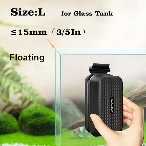 Aquarium Super Strong Magnetic Cleaner for Glass Fish Tank Magnet Brush Algae Scrapers Floating - size: L