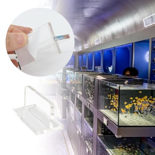 6Pcs Clear Acrylic Aquarium Lid Handles, Transparent Pulls Handles Fish Tank Cover Handle with Adhesive Sticker, Rectangle Aquarium Tank Lid Replacement Handle for Aquarium Fish Cover Holder