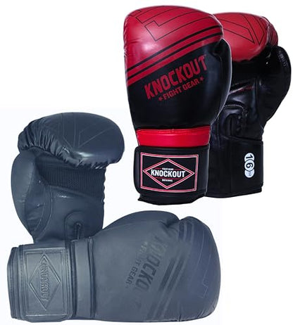Boxing Gloves & Muay Thai Shin Guards for Men and Women, MMA Kickboxing Shin Pads Set, Adjustable Shin Guards with Instep Protection, Sparring & Martial Arts Training Gear - color: Red/Black, size: 16 oz