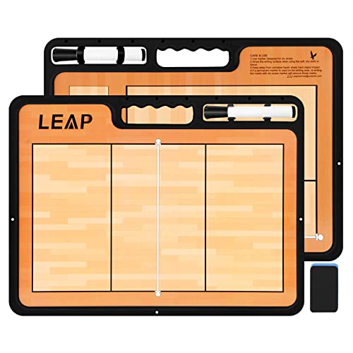 Coach Board Premium Tactical Clipboard Two Sides with Full & Half Court Dry Erase Marker Board for Basketball, Baseball, Soccer, Football, Hockey - color: Volleyball