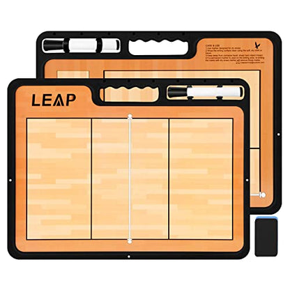 Coach Board Premium Tactical Clipboard Two Sides with Full & Half Court Dry Erase Marker Board for Basketball, Baseball, Soccer, Football, Hockey - color: Volleyball