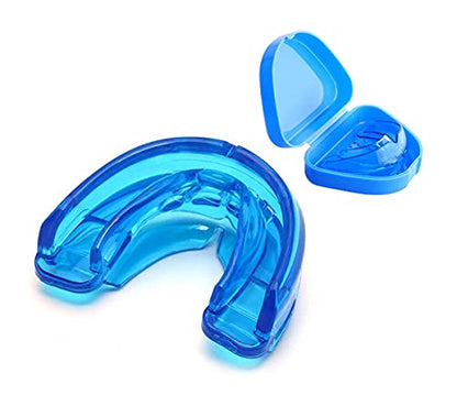 Youth Mouth Guard Football Sport Mouthguard, Premium Quality No Boiling Required，Suitable for Basketball, Wrestling, Taekwondo, Jujitsu and Karate - color: Blue1