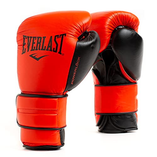 Everlast Powerlock 2 Boxing Gloves | Pro Flight Gloves | Secure Fit Hook and Loop with Triple-Layer Foam & Wrist Support for Injury Prevention | Heavy Bag & Speedbag Training