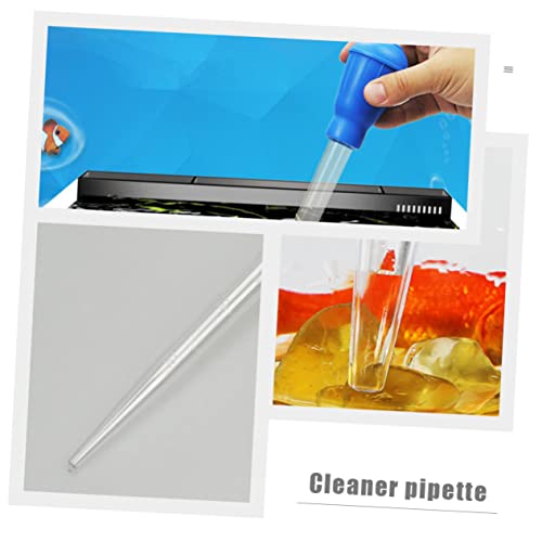LIOOBO 3pcs Dropper Fish Tank Gravel Cleaning Tanks Changer Aquarium Water Pipette Upgraded Aquariums Cleaner Pipettes Feces Aquarium Clean Pipette Long Nozzle Siphon Plastic Blue