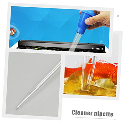 LIOOBO 3pcs Dropper Fish Tank Gravel Cleaning Tanks Changer Aquarium Water Pipette Upgraded Aquariums Cleaner Pipettes Feces Aquarium Clean Pipette Long Nozzle Siphon Plastic Blue
