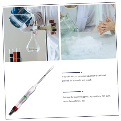 Homoyoyo 1set Hydrometer Tester Measuring Cylinder for Accurate Sea Water Testing Professional Aquarium for Aquaculture and Fish Tanks
