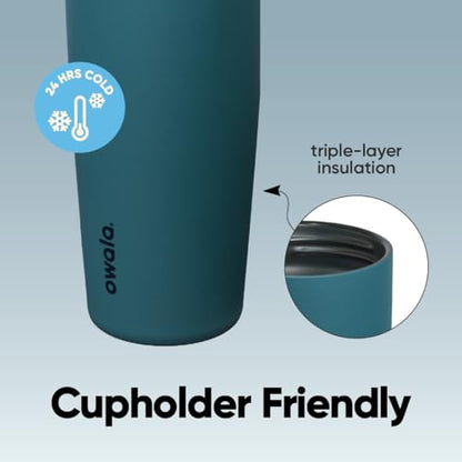 Owala FreeSip Sway Stainless Steel Water Bottle 30 oz Denim - color: Denim, size: 30 Ounces