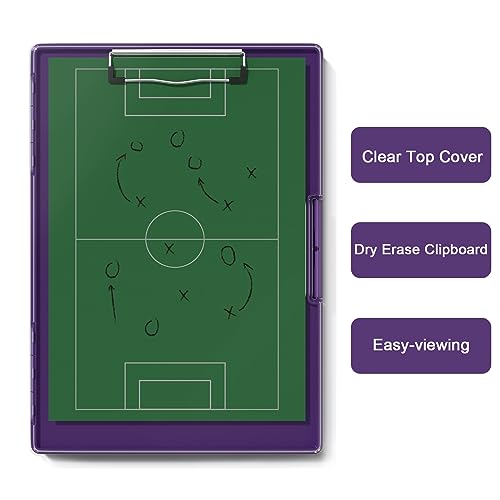 Hongri Clipboard with Storage, Purple 8.5 x 11 Clip Board, Dual Compartmen - color: Purple